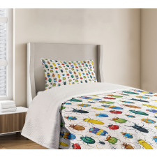 Colorful Insects Bedspread Set