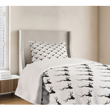 Animal Head Silhouettes Bedspread Set