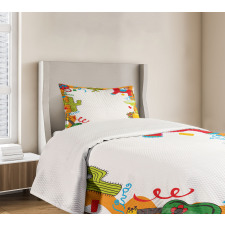 Cartoon Party Items Bedspread Set