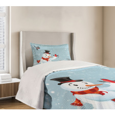 New Year's Eve Birds Bedspread Set