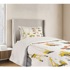 Cartoon Machinery Bedspread Set