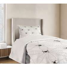 Black Insect Network Bedspread Set