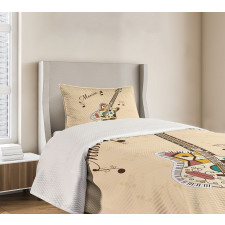 Abstract Funk Instrument Bedspread Set