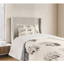 Sketch Chords Flamenco Bedspread Set