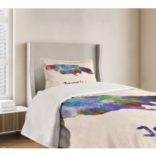 Abstract Country Map Bedspread Set