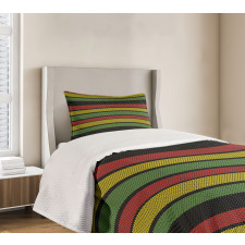 Knitted Rasta Lines Bedspread Set