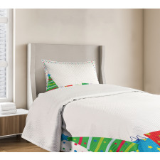 Christmas New Year Bedspread Set