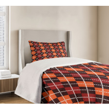 Autumn Scottish Argyle Bedspread Set