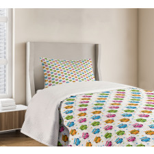 Lively Colored Fun Circles Bedspread Set