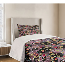 Crazy Birds Tasty Cupcakes Bedspread Set