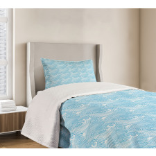 Japanese Waves Bedspread Set