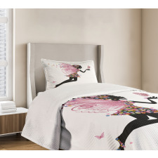 Floral Dressed Angel Bedspread Set