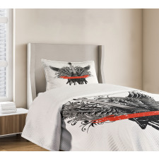 Gothic Guitar Wings Bedspread Set