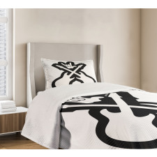 Guitars Hand Sign Bedspread Set