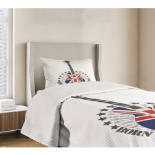 England Flag Guitar Bedspread Set