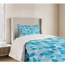 Geometric Triangles Mosaic Bedspread Set