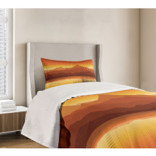 Abstract Mountains Sunset Bedspread Set