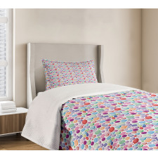 Colorful Stones Design Bedspread Set
