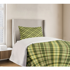 Diagonal Tartan Bedspread Set