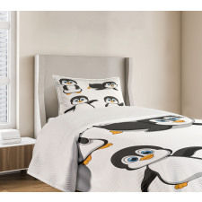 Penguin Cartoon Fun Bedspread Set