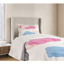 2 Charming Twins Asleep Bedspread Set