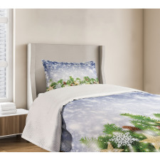 Bokeh Snowflakes Bedspread Set