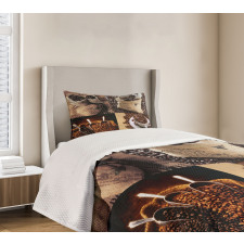 Rustic Collage of Grains Bedspread Set