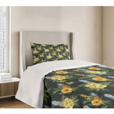 Tropic Flower Design Bedspread Set