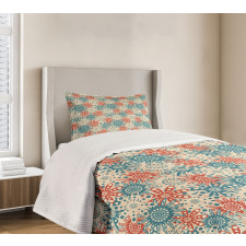 Hippie Floral Art Bedspread Set