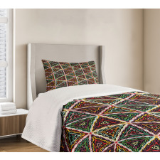 Geometric Grunge Mosaic Bedspread Set