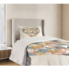 Heart Shaped Frame Bedspread Set