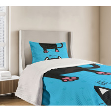 Fat Cat Paws and Tail Bedspread Set