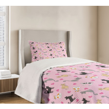 Colorful Different Cats Bedspread Set