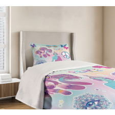 Psychedelic Eye Mandala Bedspread Set