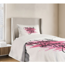 Romantic Ink Calligraphy Bedspread Set