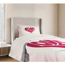 Heart Background Ornate Bedspread Set