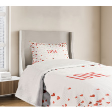 Romance Illustration Heart Bedspread Set