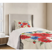 Vintage Poppies Daisy Bedspread Set