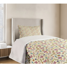 Abstract Colorful Flora Bedspread Set