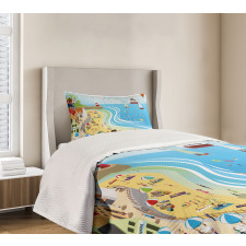 Holiday Destinations Bedspread Set