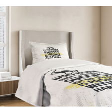 Hard Work Words Bedspread Set