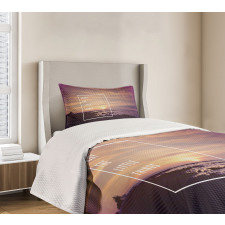 Sunset on Beach Bedspread Set