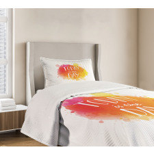 Optimistic Message Bedspread Set