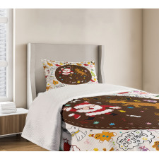 Dancing Santa Deer Bedspread Set