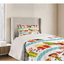 Joy Children Santa Bedspread Set