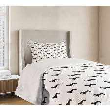 Pet Canine Silhouette Bedspread Set