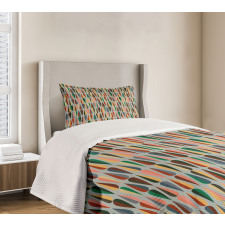 2 Color Droplets Bedspread Set