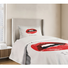 Seductic Female Lips Bedspread Set