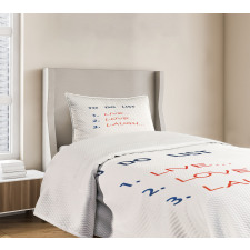 Do List Bedspread Set