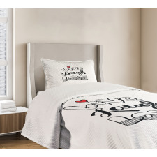 Wall Art Design Bedspread Set